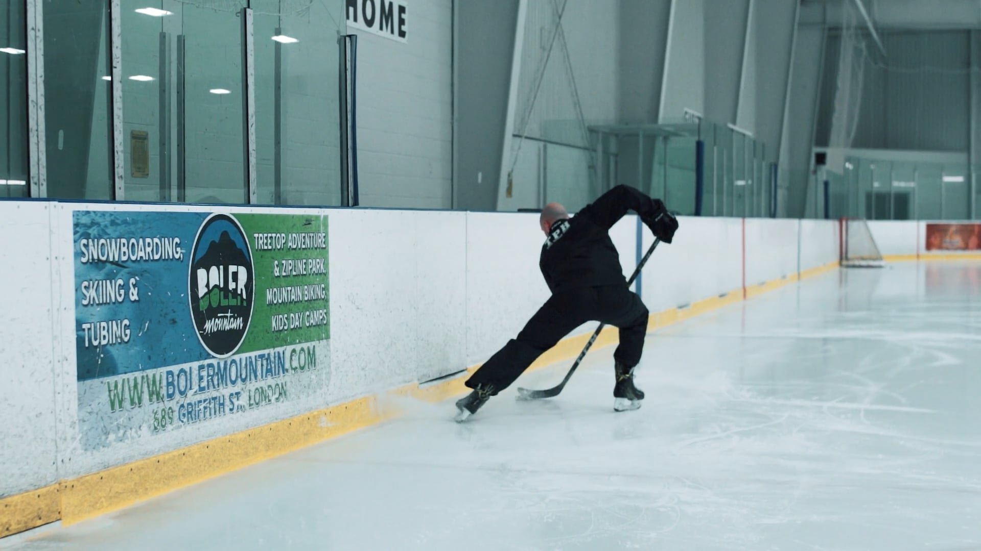 Spinning Off of a Rimmed Puck